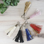 Tassel Key Chain with Micro USB Charging Cable