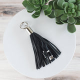 Tassel Key Chain with Micro USB Charging Cable
