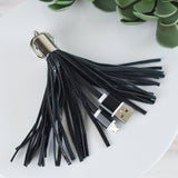 Tassel Key Chain with Micro USB Charging Cable