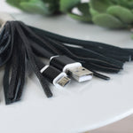 Tassel Key Chain with Micro USB Charging Cable