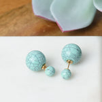 Marble Double Stud Earrings