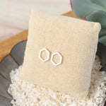 Hexagon Stud Earrings