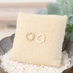 Hexagon Stud Earrings