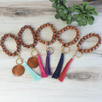 Wendy Hands Free Wood Beaded Keychain