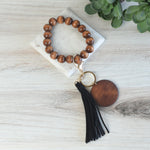Wendy Hands Free Wood Beaded Keychain