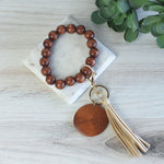 Wendy Hands Free Wood Beaded Keychain