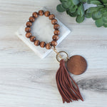 Wendy Hands Free Wood Beaded Keychain