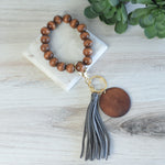 Wendy Hands Free Wood Beaded Keychain