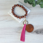 Wendy Hands Free Wood Beaded Keychain