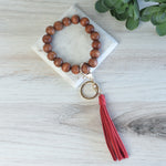 Wendy Hands Free Wood Beaded Keychain