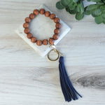 Wendy Hands Free Wood Beaded Keychain