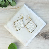Lace Diamond Dangle Earrings