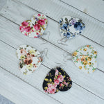 Floral Teardrop Dangle Earrings