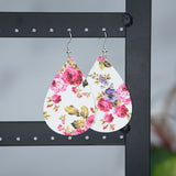 Floral Teardrop Dangle Earrings