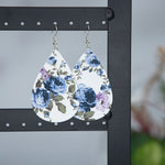 Floral Teardrop Dangle Earrings