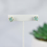 Tory Semi Precious Natural Stone Claw Stud Earrings