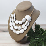 Helen Triple Strand Statement Necklace