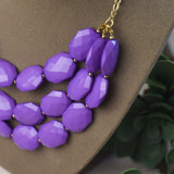 Helen Triple Strand Statement Necklace