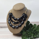 Helen Triple Strand Statement Necklace