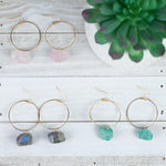 Haley Natural Stone Dangle Earrings