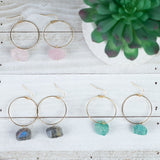 Haley Natural Stone Dangle Earrings