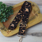 Adjustable Bag Strap 2 inch Leopard Pattern