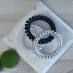 Large Lauren Lane Hair Coil Set in Black Ice (set of 3)