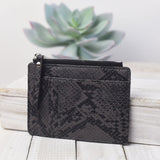 Molly Snake Print Coin Zip Pouch