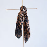 Satin Leopard Hair Scarf
