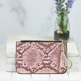 Katie Snake Print Wristlet