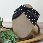 Twist Front Polka Dot Head Wraps