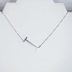 Large Letter / Initial Necklace In Silver