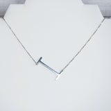 Large Letter / Initial Necklace In Silver
