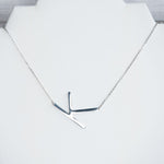 Large Letter / Initial Necklace In Silver