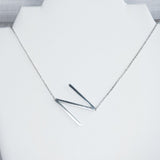 Large Letter / Initial Necklace In Silver