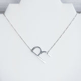 Large Letter / Initial Necklace In Silver