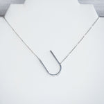 Large Letter / Initial Necklace In Silver