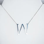 Large Letter / Initial Necklace In Silver