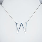 Large Letter / Initial Necklace In Silver