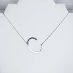 Large Letter / Initial Necklace In Silver