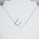 Large Letter / Initial Necklace In Silver