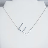 Large Letter / Initial Necklace In Silver