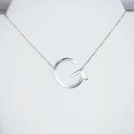 Large Letter / Initial Necklace In Silver