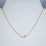 Gold Dipped Mini Sideways Letter Necklace