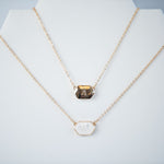 Ivory Shell Reversible Initial Letter Necklace