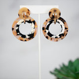 Arianna Tri Color Tortoise Dangle Earrings