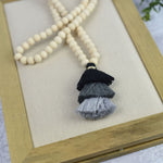 Kinsey Wood Bead and Tassel Statement Necklace