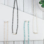 Mara Beaded and Fresh Water Pearl Pendant Necklace