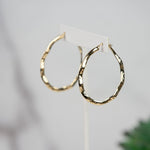 Ama Hammered Hoop Earrings