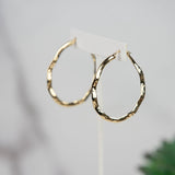 Ama Hammered Hoop Earrings